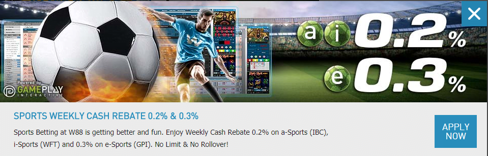 Rebates at W88 8