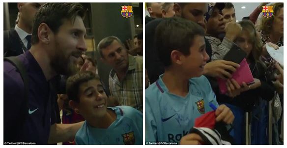 Young Barcelona Fan Overwhelmed with Tears When Finally Meeting