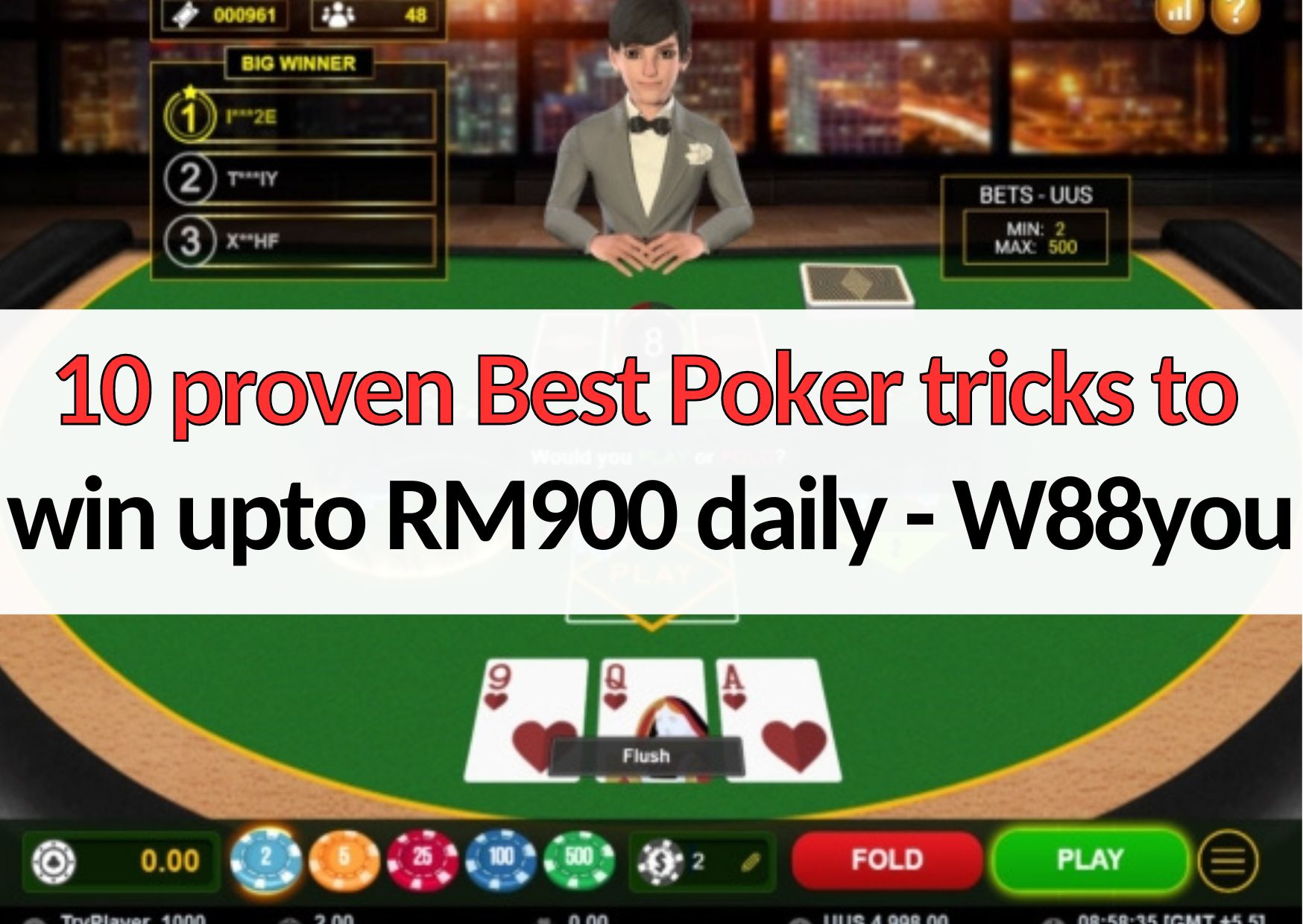 w88you 10 proven best poker game tricks to win