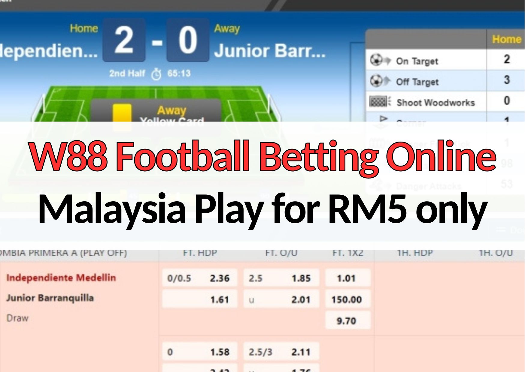 w88 football betting online malaysia play for rm5 only