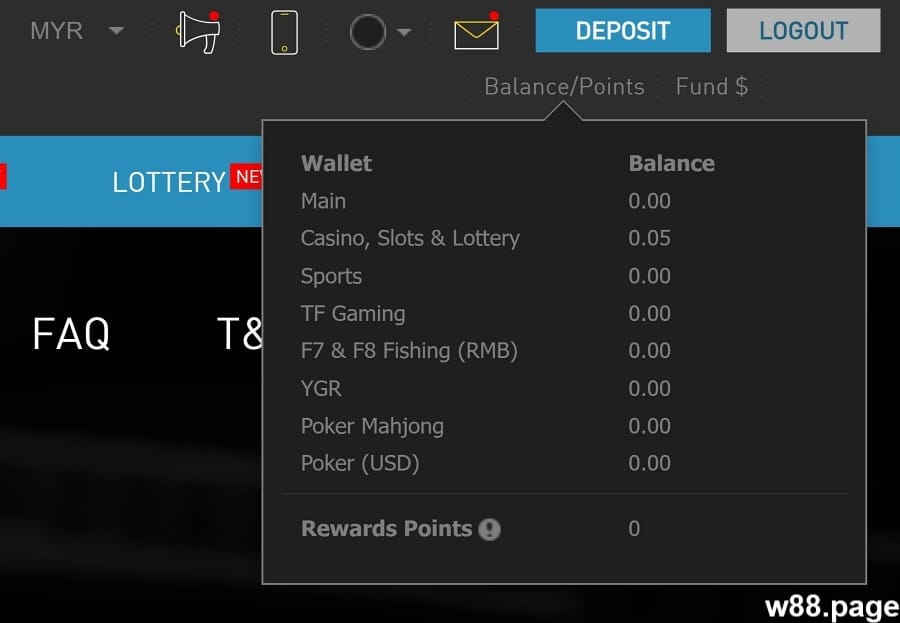 w88 wallet important faqs