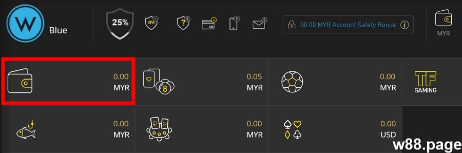 w88 wallet main wallet