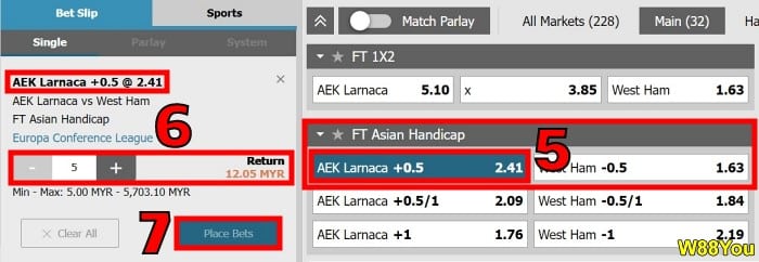 W88 what is asian handicap 0 5 meaning in sports betting 1
