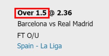 meaning of over under 1.5 in betting explaine by w88you over 1.5 meaning