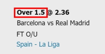 meaning of over under 1.5 in betting explaine by w88you over 1.5 meaning