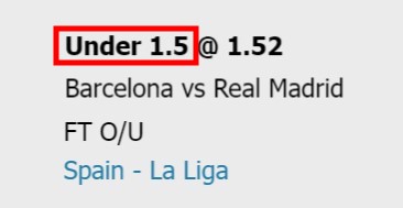 meaning of over under 1.5 in betting explaine by w88you under 1.5 meaning