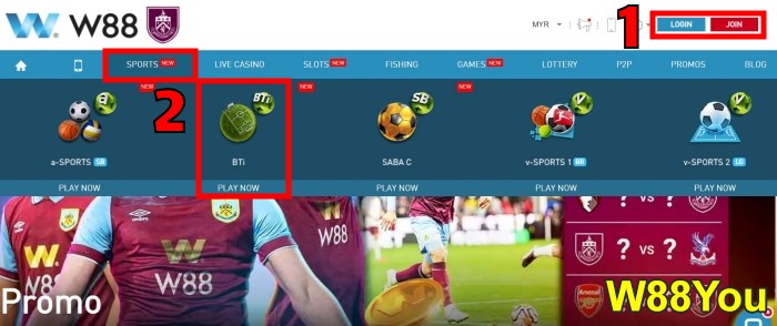 meaning of over under 1.5 in betting explained by w88you guide step 1