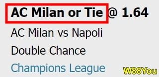 w88 what is double chance in betting x1 explained