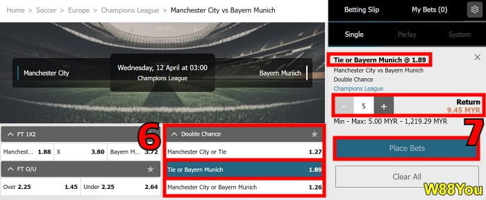 w88 what is double chance in sports betting