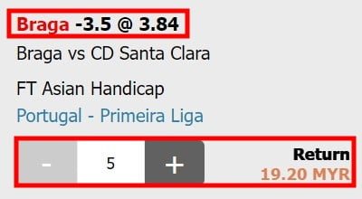 w88 asian handicap 3.5 disadvantage odds
