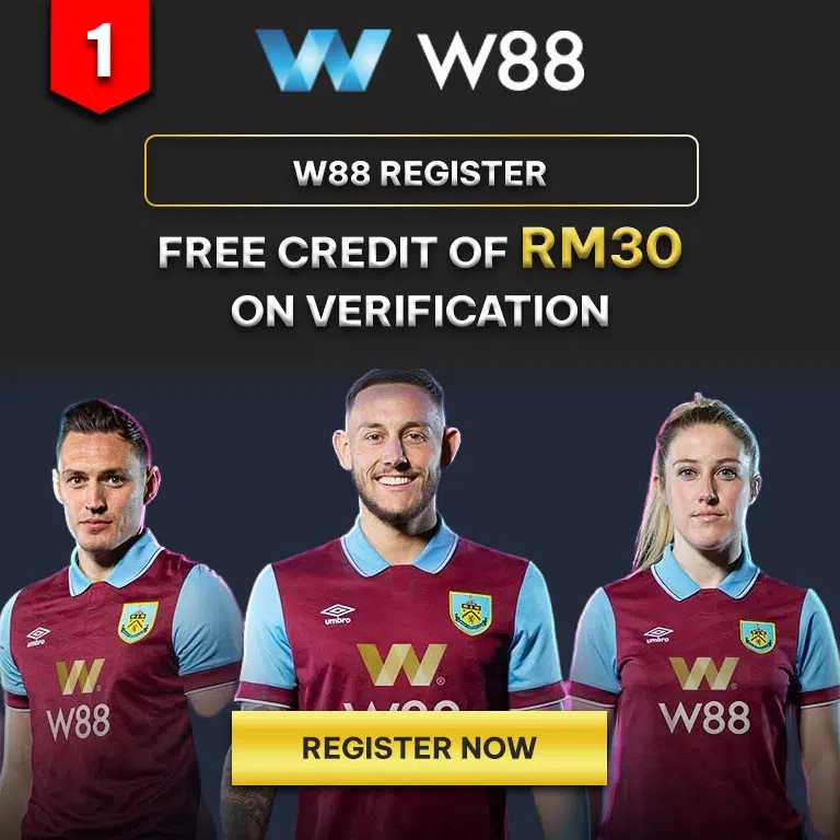 register your w88 new member account and verify your details to claim rm30 free credit on verification