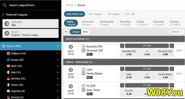 w88 sport betting company review by w88you w88 sportsbook football