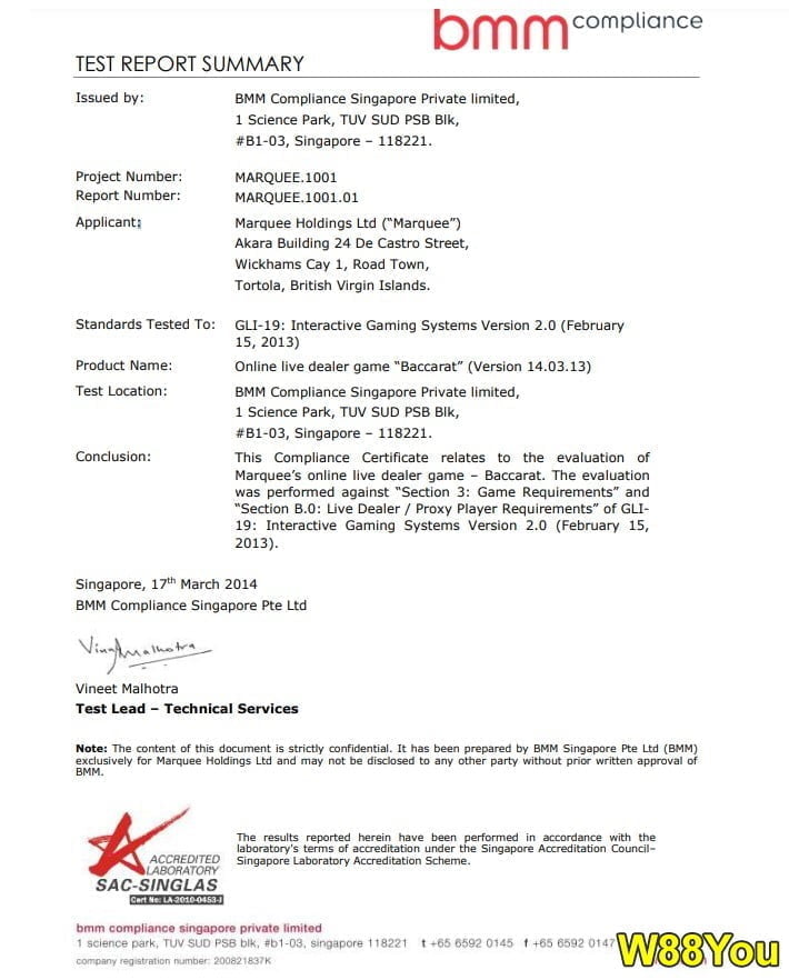 w88you w88 live casino license to operate bmm 1