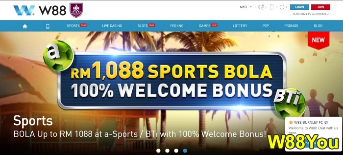 w88you w88boleh sportsbook live casino slots gaming website malaysia