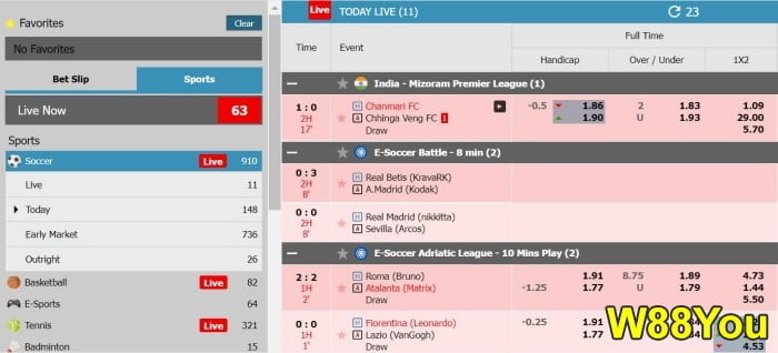 w88you sports betting terms and meanings explained online