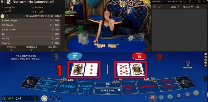 baccarat third card rules explained for beginners with example 1
