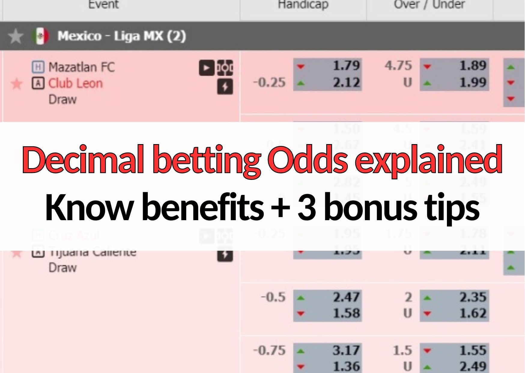 decimal betting odds explained with benefits and bonus tips