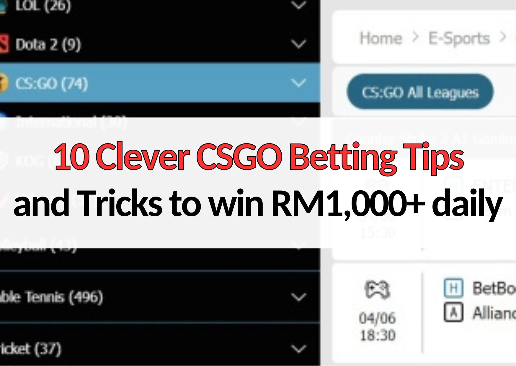 10 clever csgo betting tips and tricks for beginners