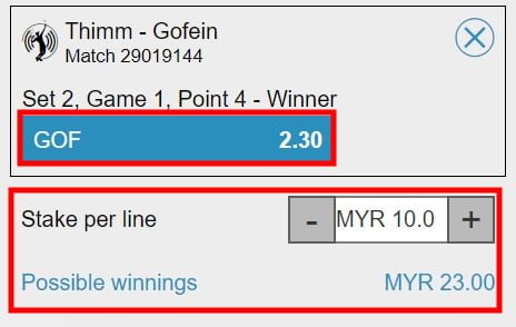 Virtual tennis betting tutorial by w88page for beginners example 2