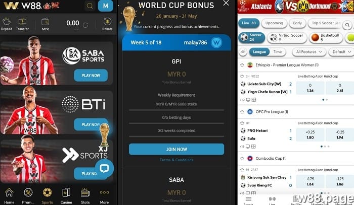 club w88 app sports betting