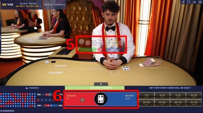 how to play andar bahar casino game tutorial for beginner step 3