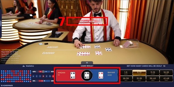 how to play andar bahar casino game tutorial for beginner step 4