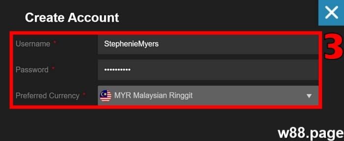 w88 affiliate how to join step 3