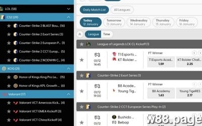 w88 esport bti esports