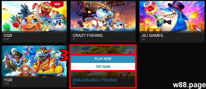 w88 fishing master guide step 2