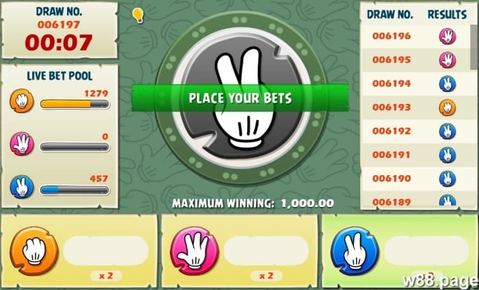 w88 games rock paper scissors