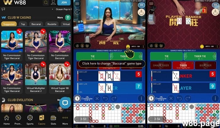 w88 mobile casino app games