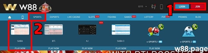 w88.com - a-sports saba step 1