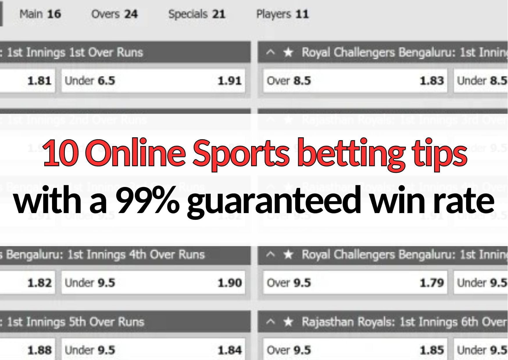 Online Sports betting tips with a 99% guaranteed win rate