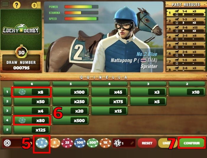 how to play w88 lucky derby online step 3