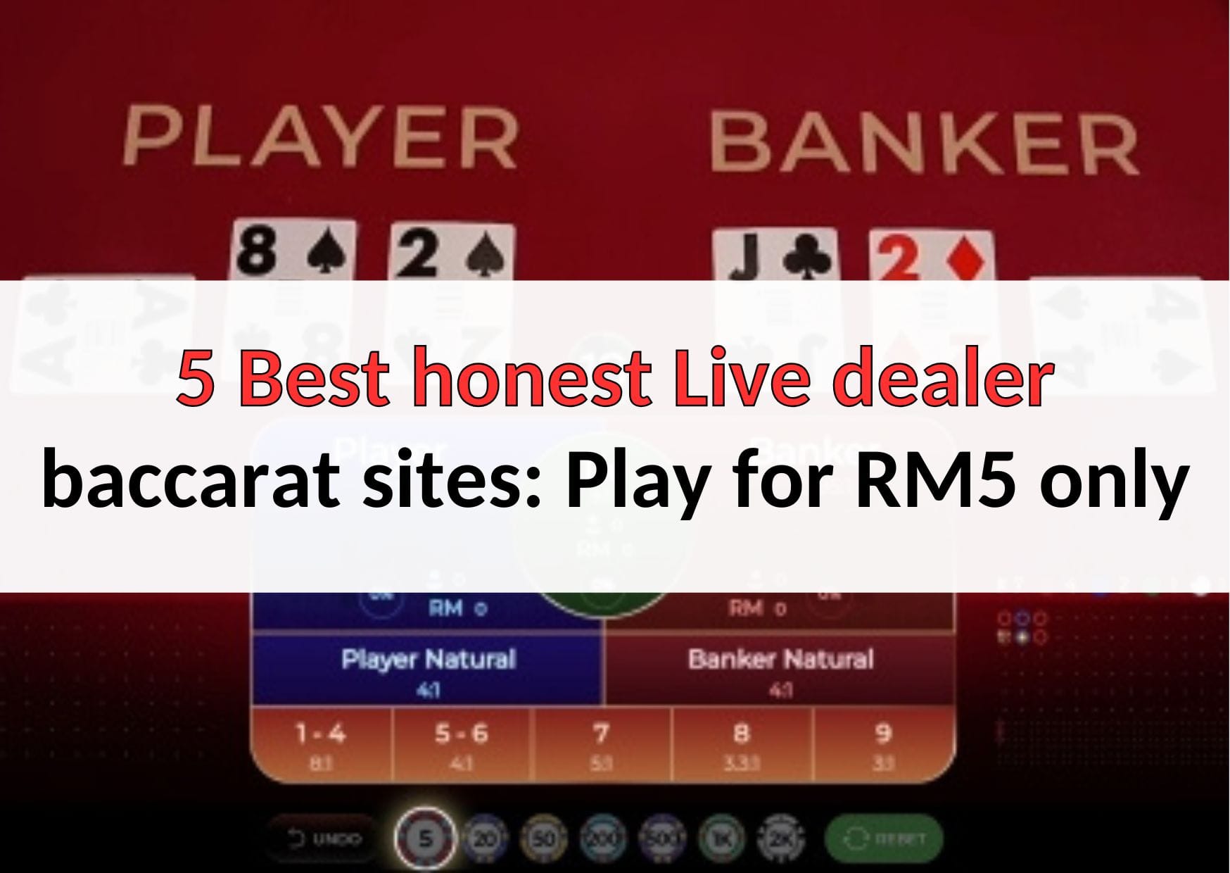 5 Best honest Live dealer baccarat sites Play for RM5 only