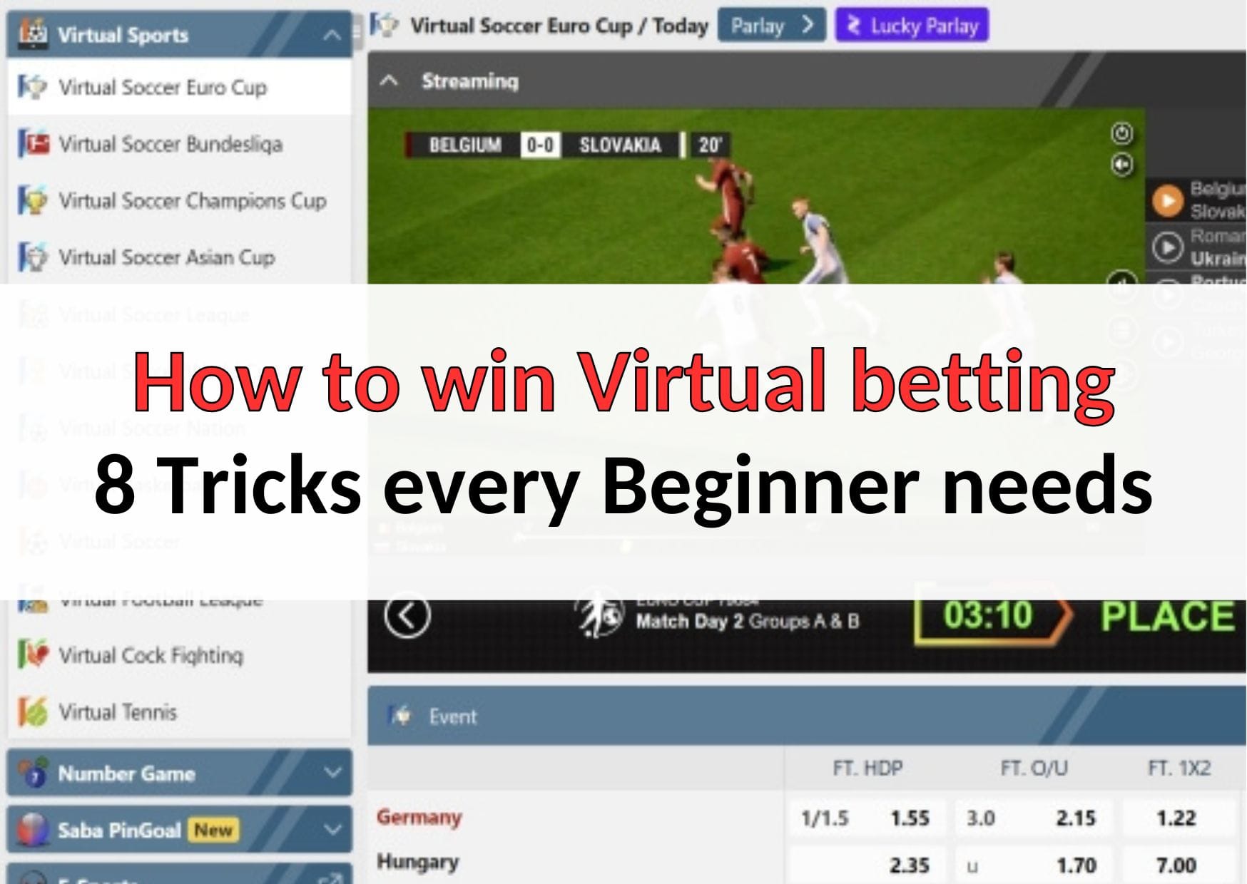 How to win Virtual betting 8 Tricks every Beginner needs