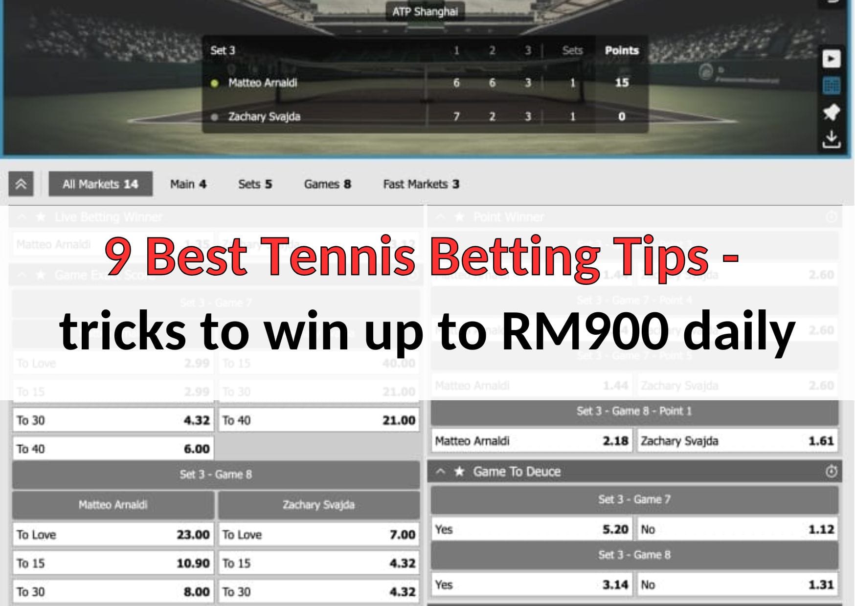9 Best Tennis Betting Tips & tricks
