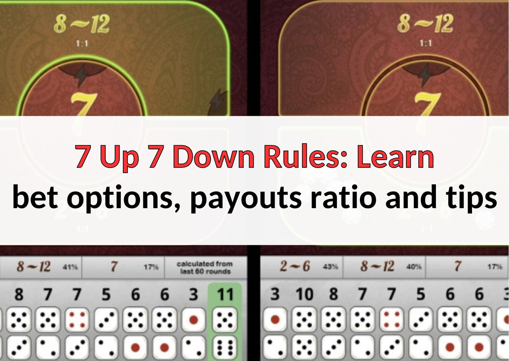 7 Up 7 Down Rules Learn bet options, payouts ratio and tips