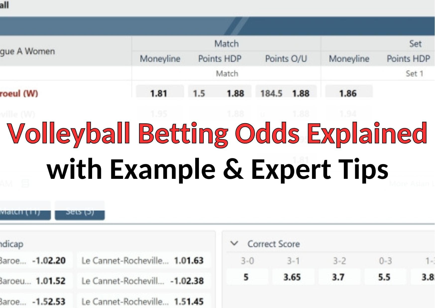 Volleyball Betting Odds Explained with Example from w88