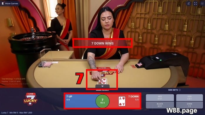 how to play 7 up 7 down card game results step 3