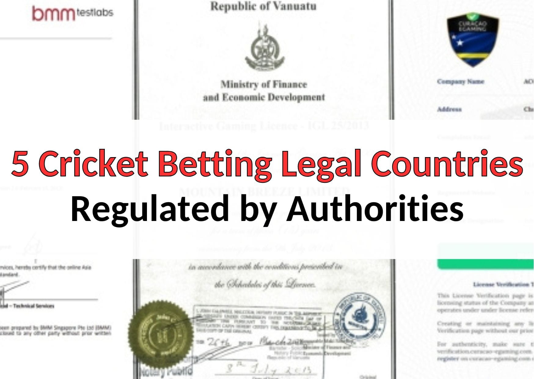 5 Cricket Betting Legal Countries