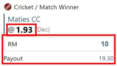 cricket betting rules explained with examples