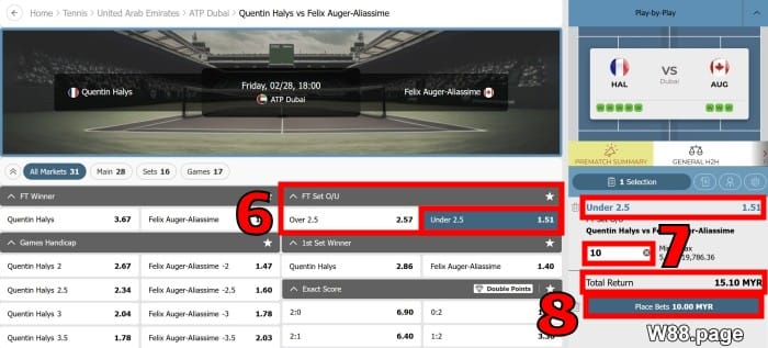 tennis betting over under step 3 guide
