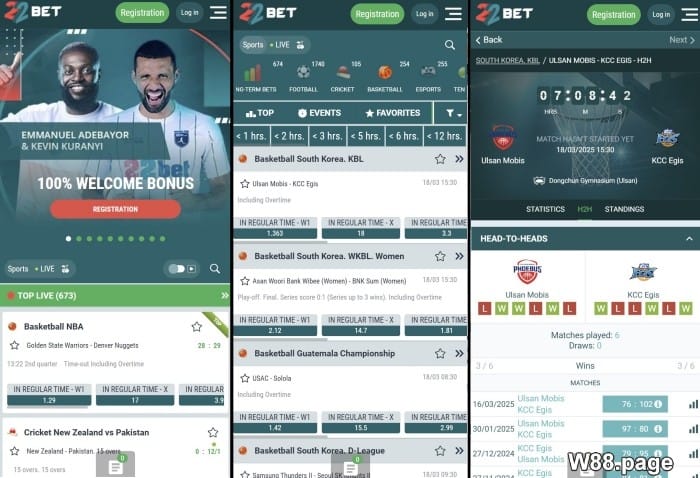 22bet android and ios best basketball betting apps