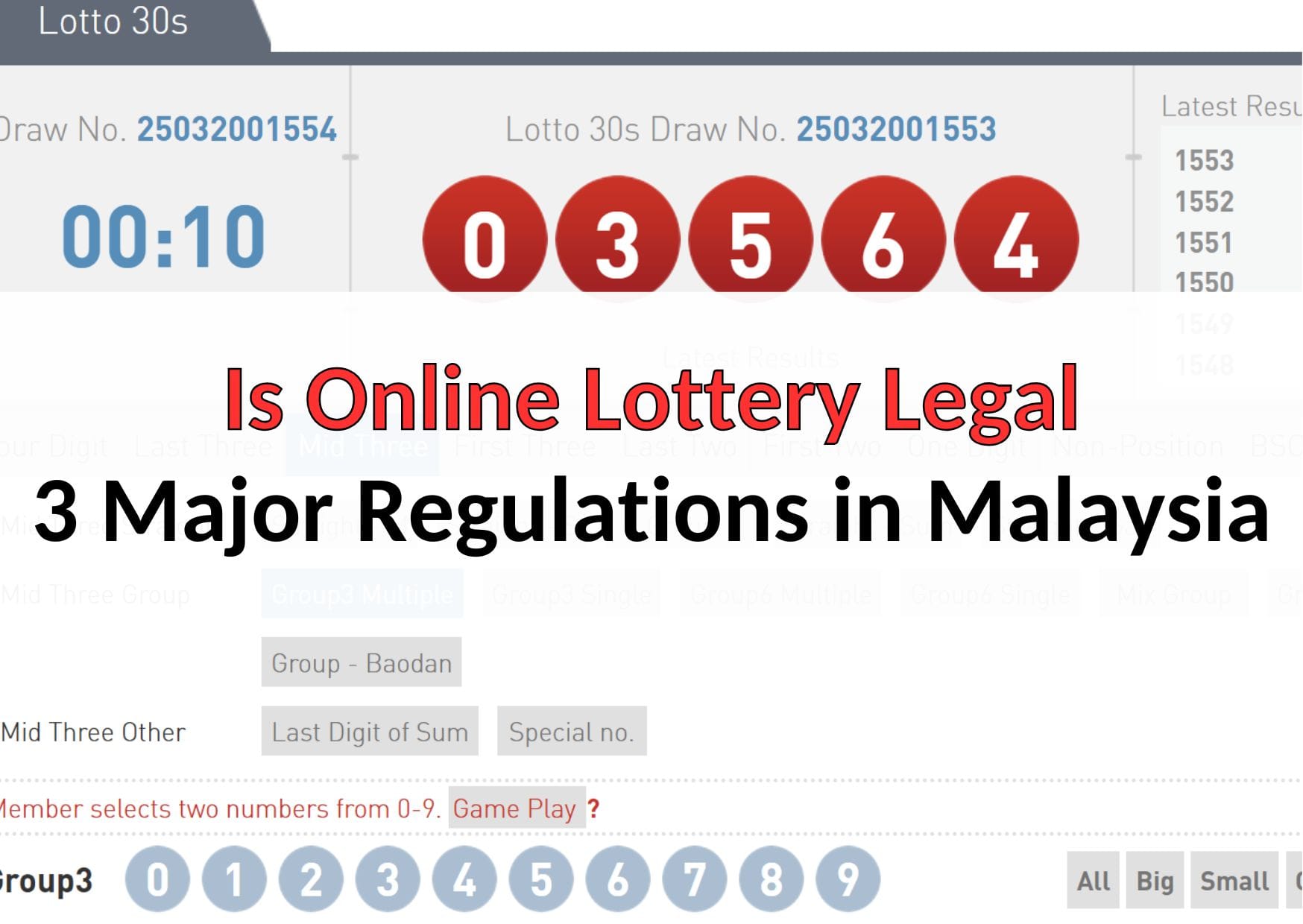 Is Online Lottery Legal – 3 Major Regulations in Malaysia