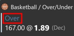 basketball betting over under know the over bet meaning