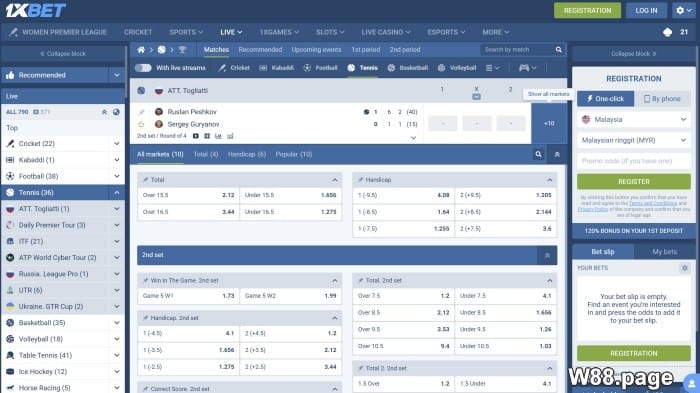 expert recommended tennis betting websites 1xbet malaysia