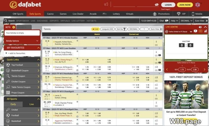 tennis betting websites play at dafabet sports