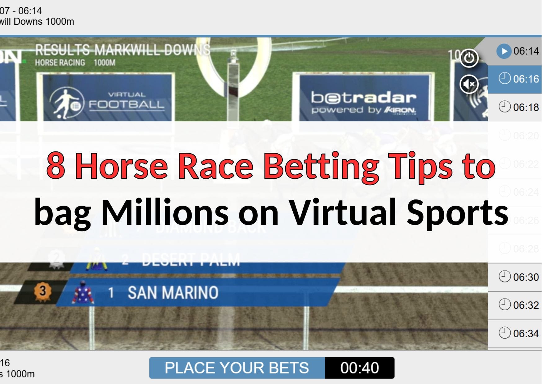 8 Horse Race Betting Tips