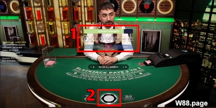 Place bets in gameroom online blackjack rules explained